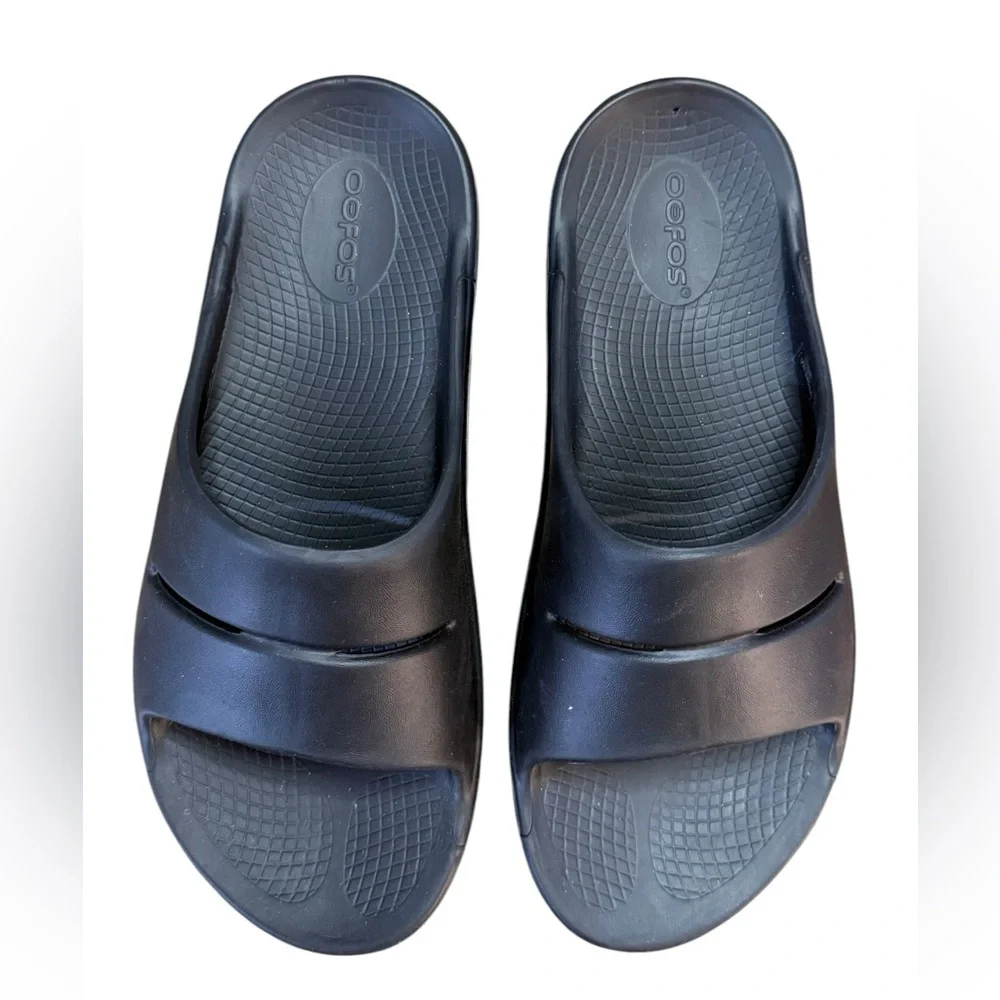 OOFOS OOahh Recovery Slide Sandals Women’s Size 8 Men’s Size 6 Black - Picture 6 of 8